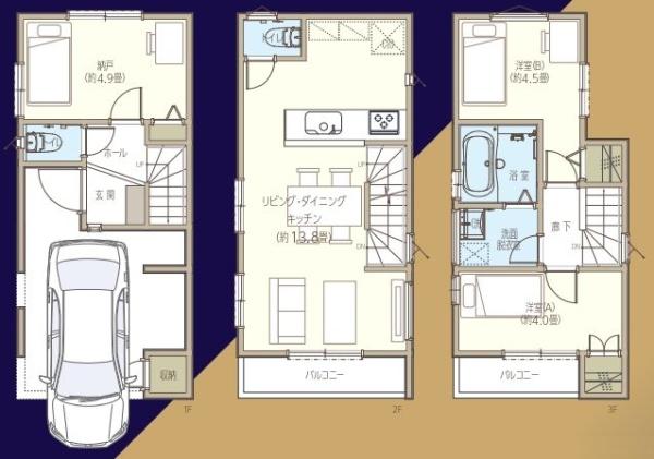 港北区大倉山7丁目全2棟　B号棟