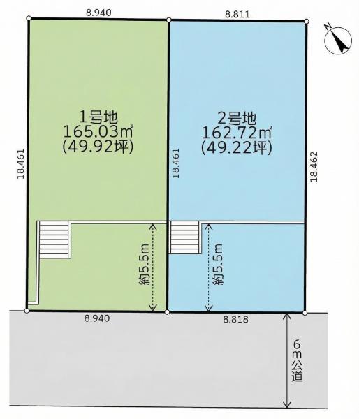 都筑区富士見が丘全2区画　2号地