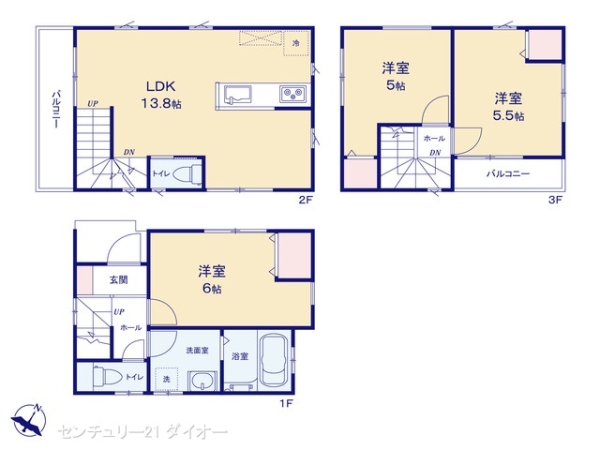 江戸川区鹿骨３丁目の新築一戸建