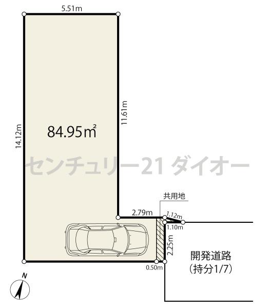 江戸川区南小岩2丁目の中古一戸建て(区画図)