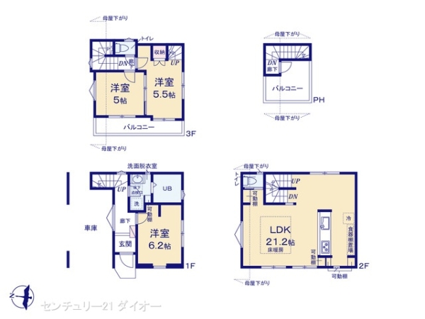 葛飾区柴又5丁目の新築一戸建(間取り)
