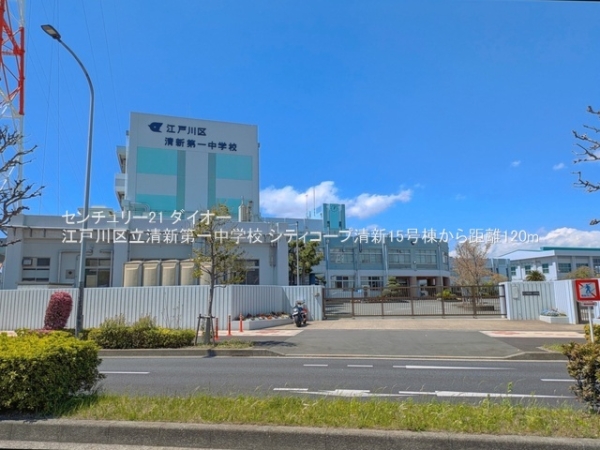 シティコープ清新15号棟(江戸川区立清新第一中学校)