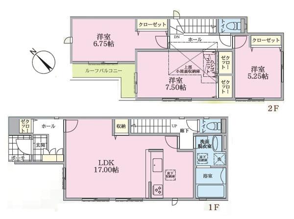 綾瀬市上土棚中２丁目の新築一戸建