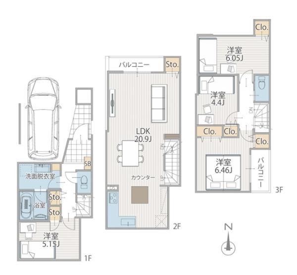横浜市鶴見区北寺尾５丁目の新築一戸建