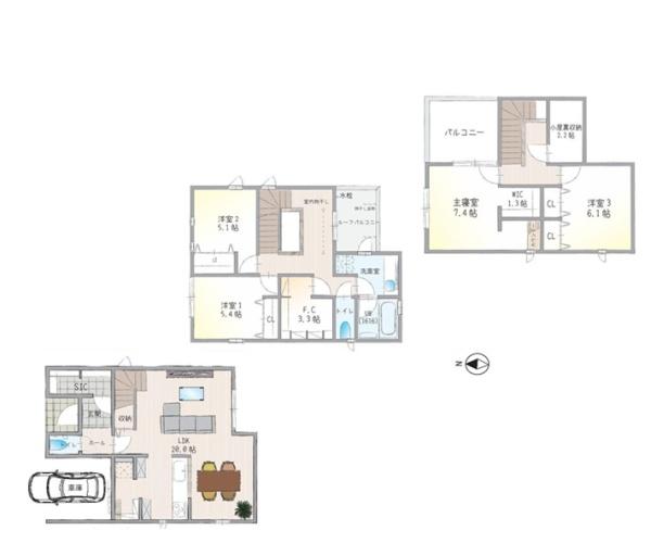 綾瀬市深谷中７丁目の新築一戸建