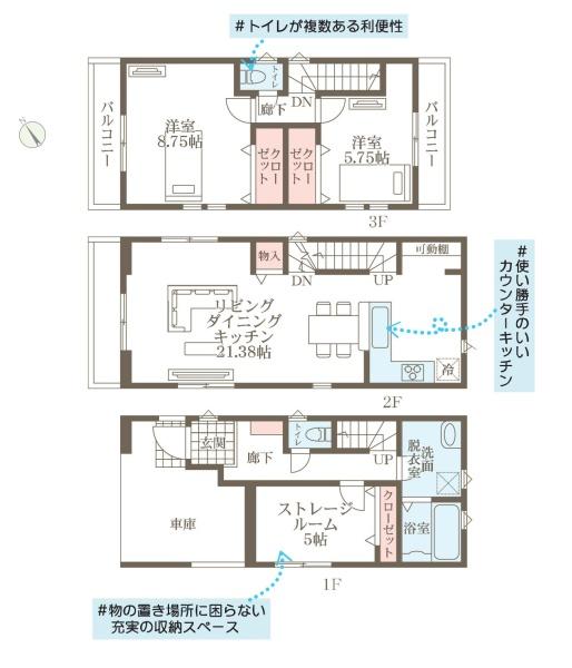 相模原市中央区横山２丁目の新築一戸建