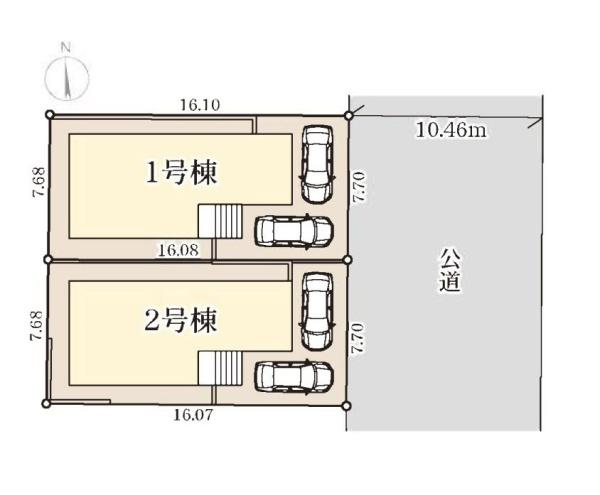 逗子市沼間5丁目の新築一戸建(全体区画図)