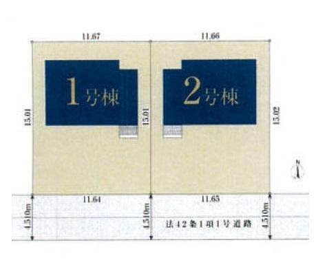 横浜市栄区野七里1丁目の新築一戸建(全体区画図)