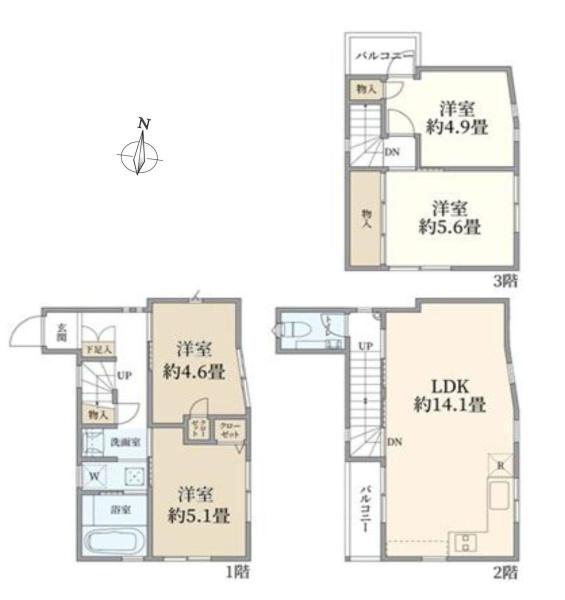 世田谷区三宿２丁目の中古一戸建