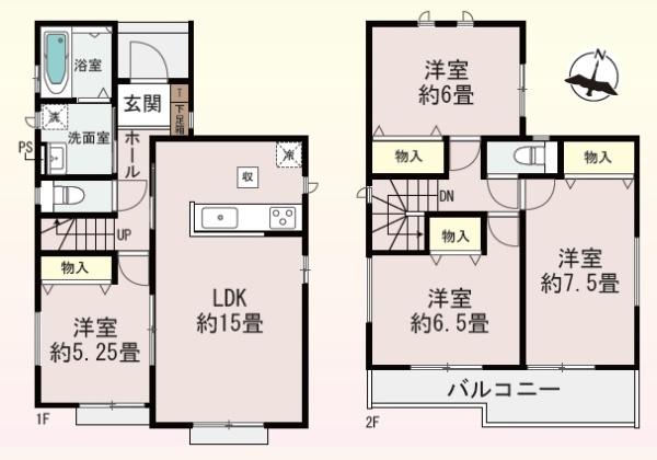 綾瀬市上土棚北２丁目の新築一戸建