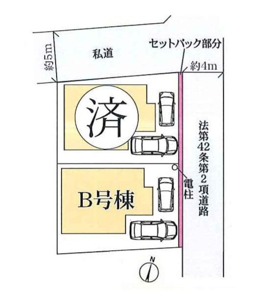 横浜市旭区本宿町の新築一戸建(区画図)