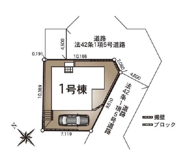 横浜市泉区和泉が丘2丁目の新築一戸建(区画図)