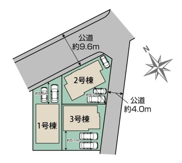 平塚市東真土2丁目の新築一戸建(全体区画図)