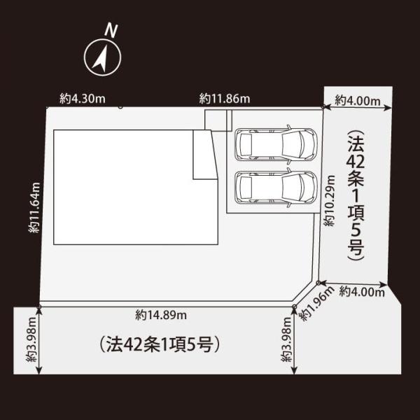 横浜市港南区上永谷1丁目の新築一戸建(区画図)
