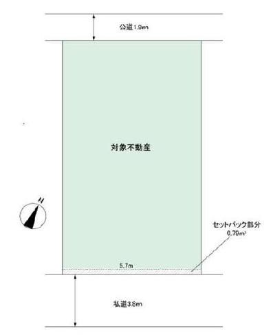 横浜市鶴見区上末吉5丁目の中古一戸建て(区画図)