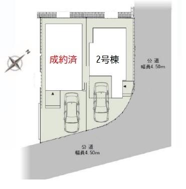 横浜市神奈川区松見町4丁目の新築一戸建(区画図)