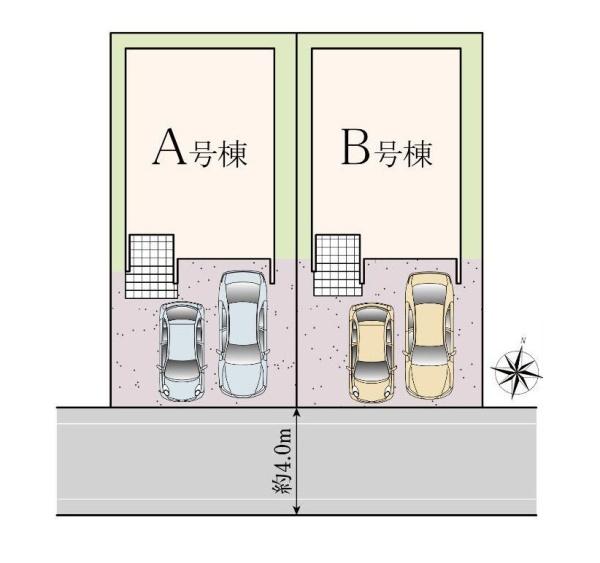 横須賀市岩戸2丁目の新築一戸建(全体区画図)