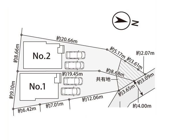 横浜市旭区川井本町の新築一戸建(全体区画図)