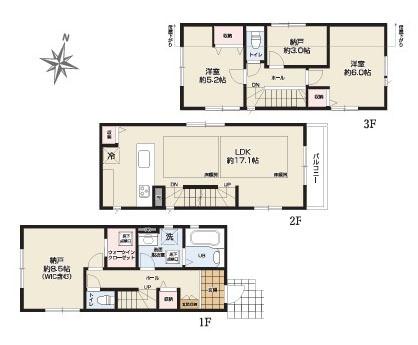 川崎市高津区梶ケ谷３丁目の新築一戸建
