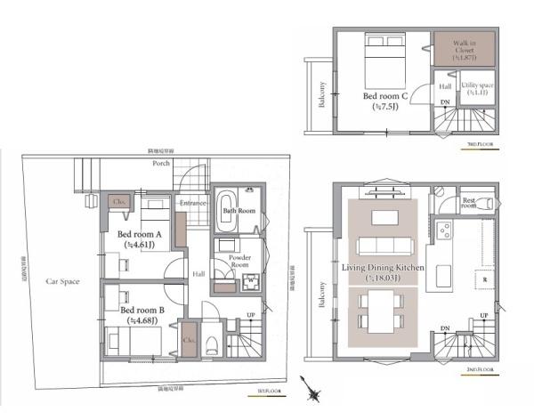 世田谷区野毛3丁目の新築一戸建