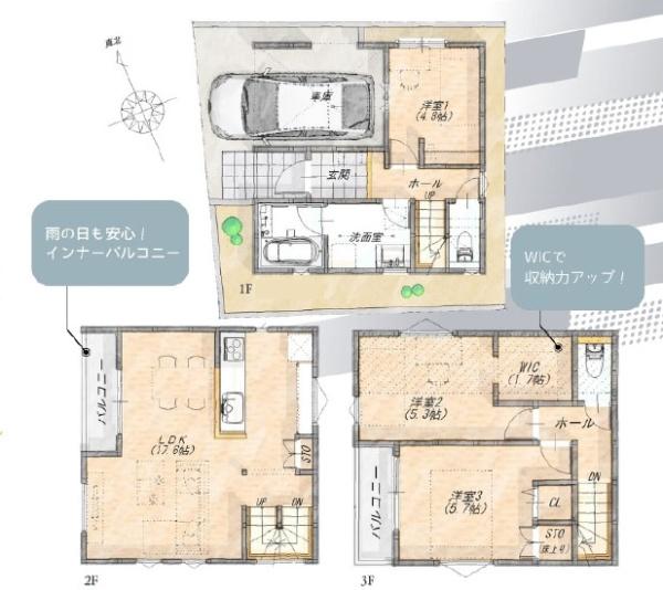 横浜市神奈川区西寺尾１丁目の新築一戸建