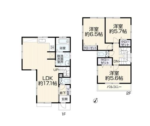川崎市麻生区東百合丘１丁目の中古一戸建