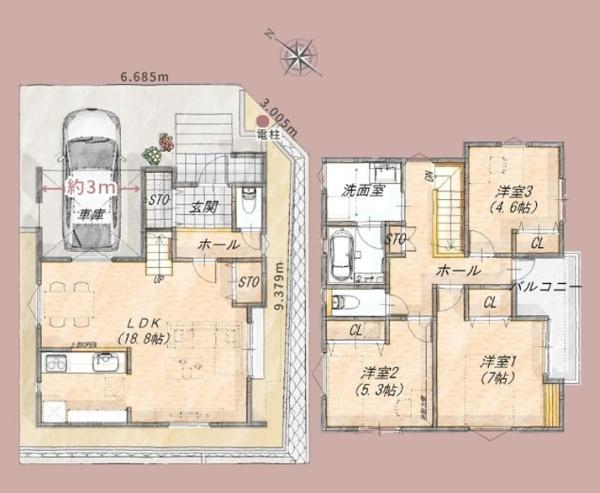 大和市草柳1丁目の新築一戸建