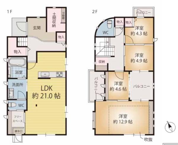 刈谷市野田町新上納の中古一戸建