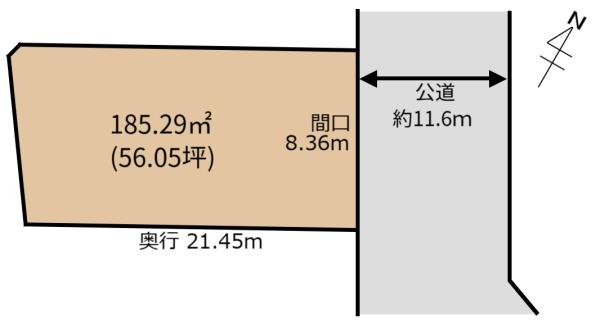 奈良市宝来町　売土地　1区画【建築条件なし】