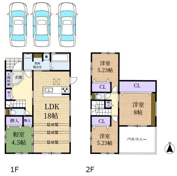 奈良市富雄北３丁目の新築一戸建