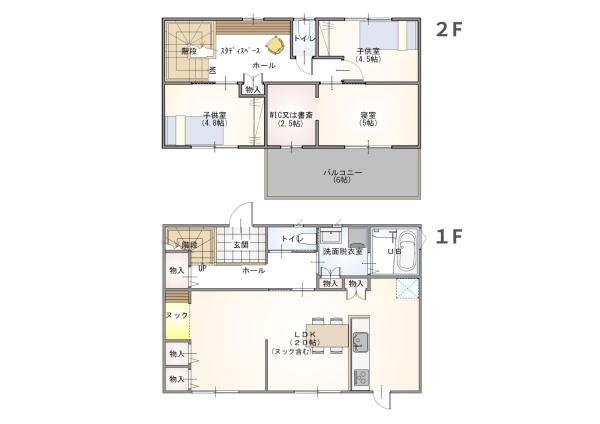 生駒市中菜畑2丁目の中古一戸建て(完成予想図(内観))
