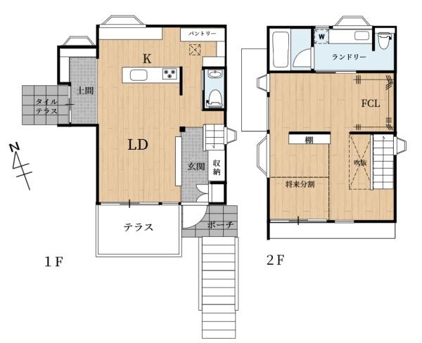 生駒郡三郷町立野北2丁目の新築一戸建(間取り)