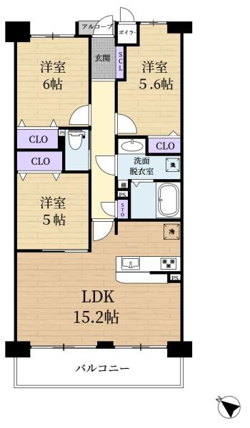 ラウンドヒルズ生駒Ｂ棟