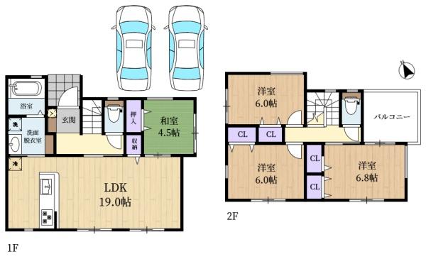 生駒市真弓4丁目の新築一戸建(間取り)