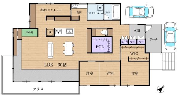 奈良市青垣台3丁目の中古一戸建て(間取り)