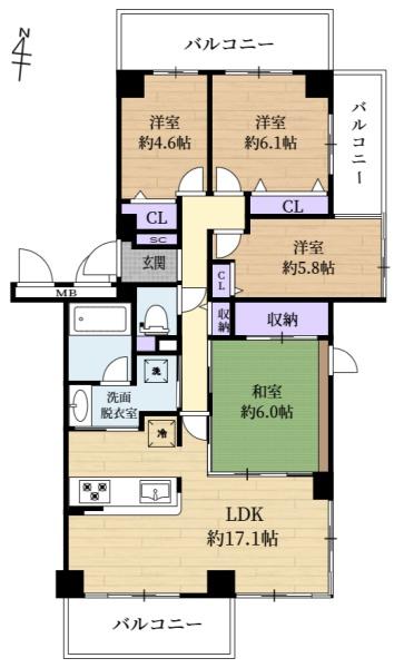 ローレルスクエア登美ヶ丘第1期6番館