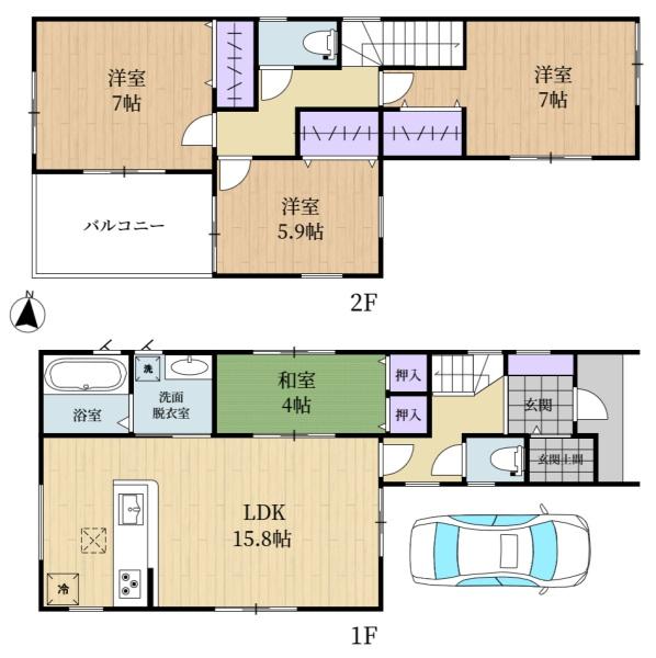 生駒市東菜畑２丁目の新築一戸建