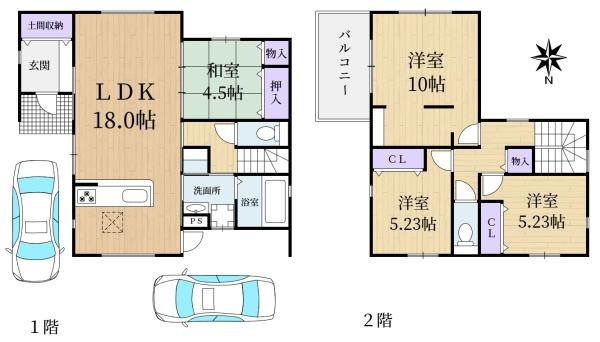 奈良市富雄北3丁目　中古一戸建