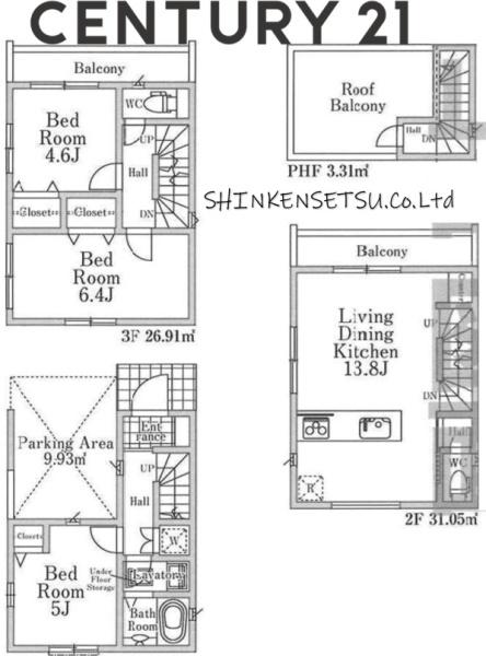 市川市市川２丁目の新築一戸建