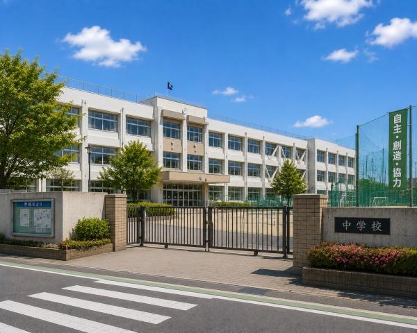 船橋市八木が谷１丁目の新築一戸建(船橋市立八木が谷中学校)