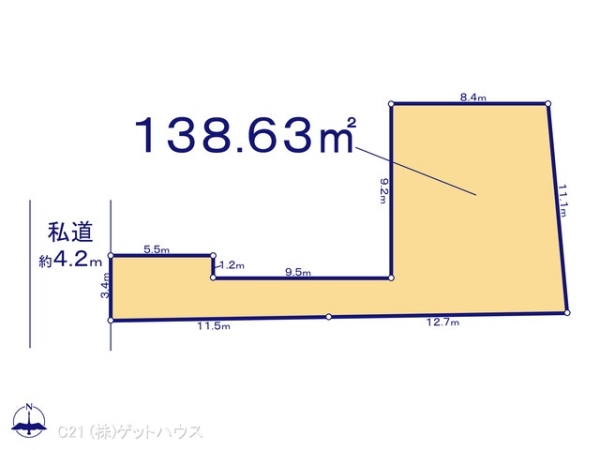 横浜市鶴見区梶山１丁目の土地