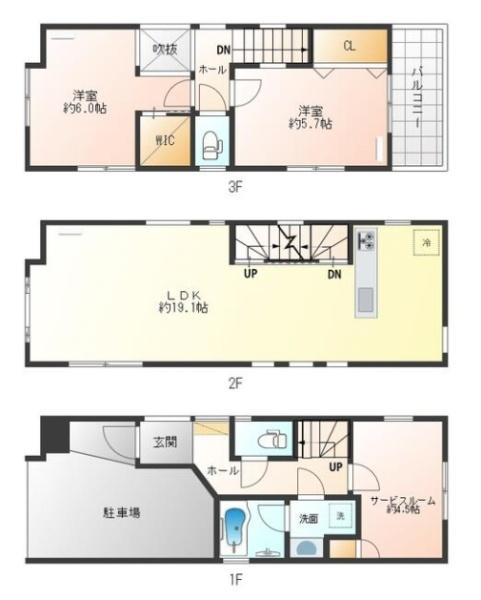 川崎市幸区南加瀬2丁目の中古一戸建て(間取り)