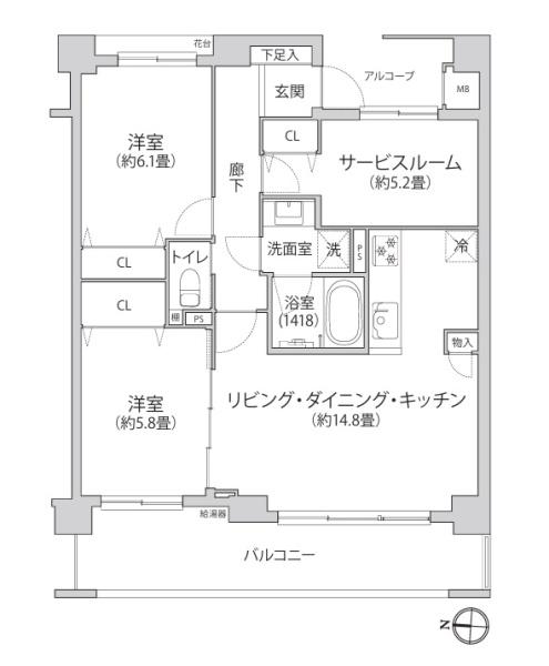 クレッセントポートブリーズ(間取り)