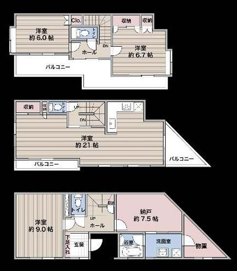 川崎市高津区北野川の中古一戸建て