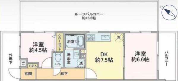 お花茶屋第２ローヤルコーポ　４階