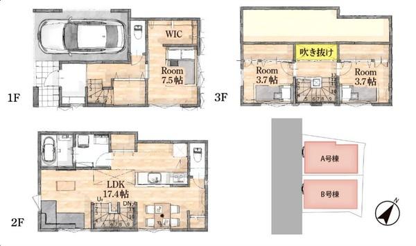 葛飾区西新小岩３丁目の新築一戸建