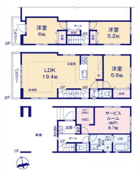 江戸川区鹿骨１丁目の新築一戸建