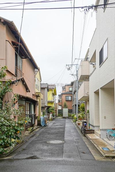 葛飾区奥戸1丁目の土地(前面道路含む現地写真)