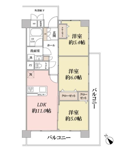 鎌倉町パークファミリア　6階
