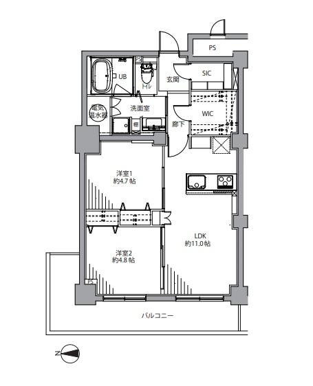 清新中央ハイツ１－６号棟　6階